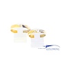 14k Trouwringenset Flamingo, vrouwenring briljanten 0.1ct