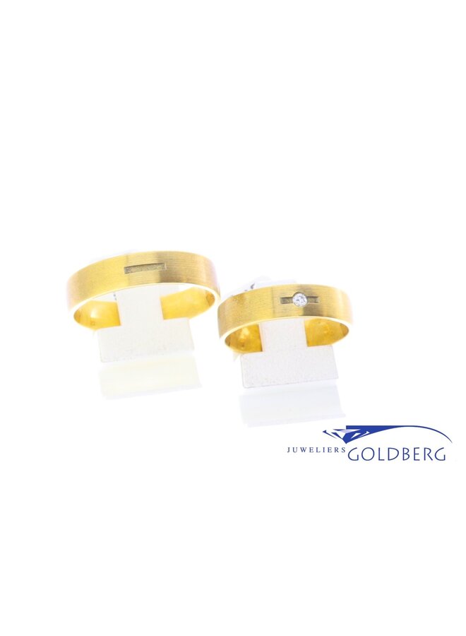 14k gold wedding ring set
