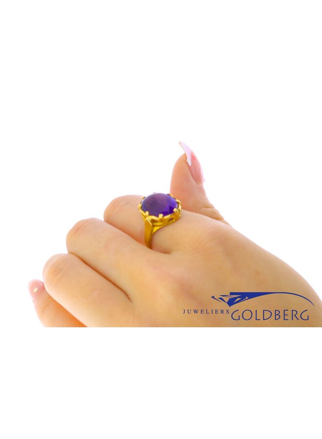 21k gold amethyst ring