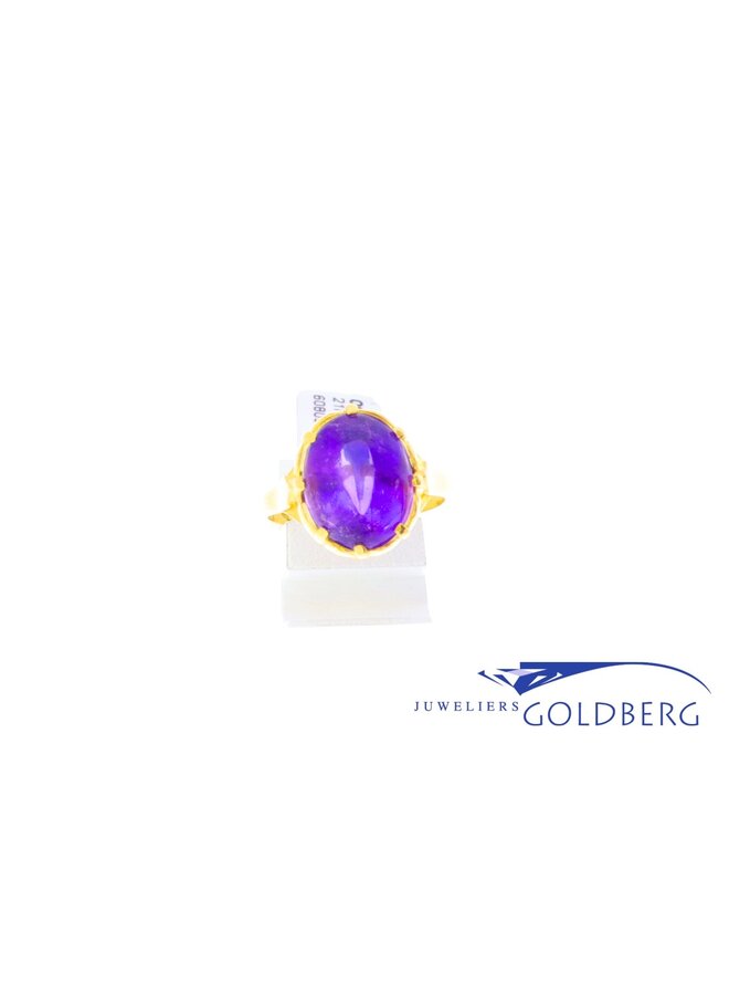 21k gold amethyst ring