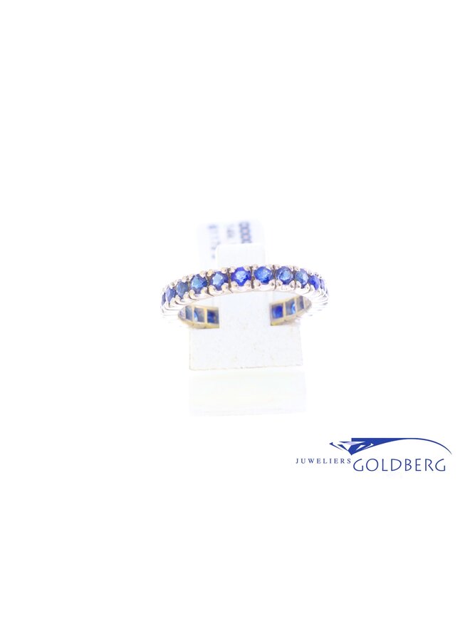 14k white gold vintage ring sapphire