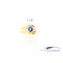 18k gouden vintage ring saffier/diamant