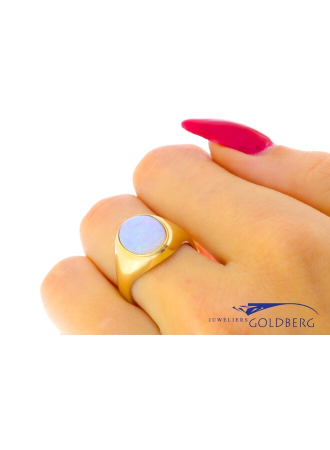 14k gouden vintage ring met opaal