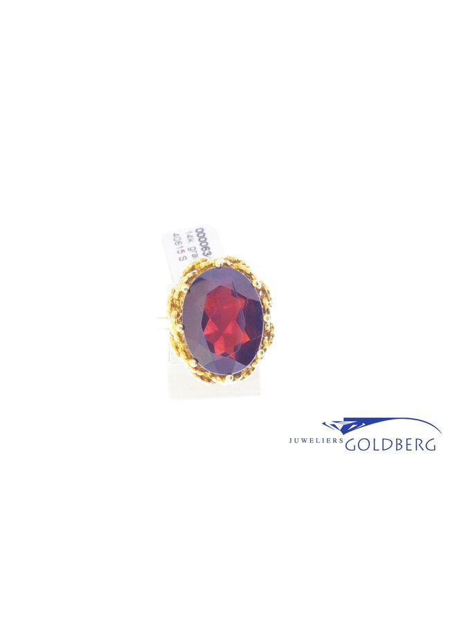 14k gold vintage ring garnet