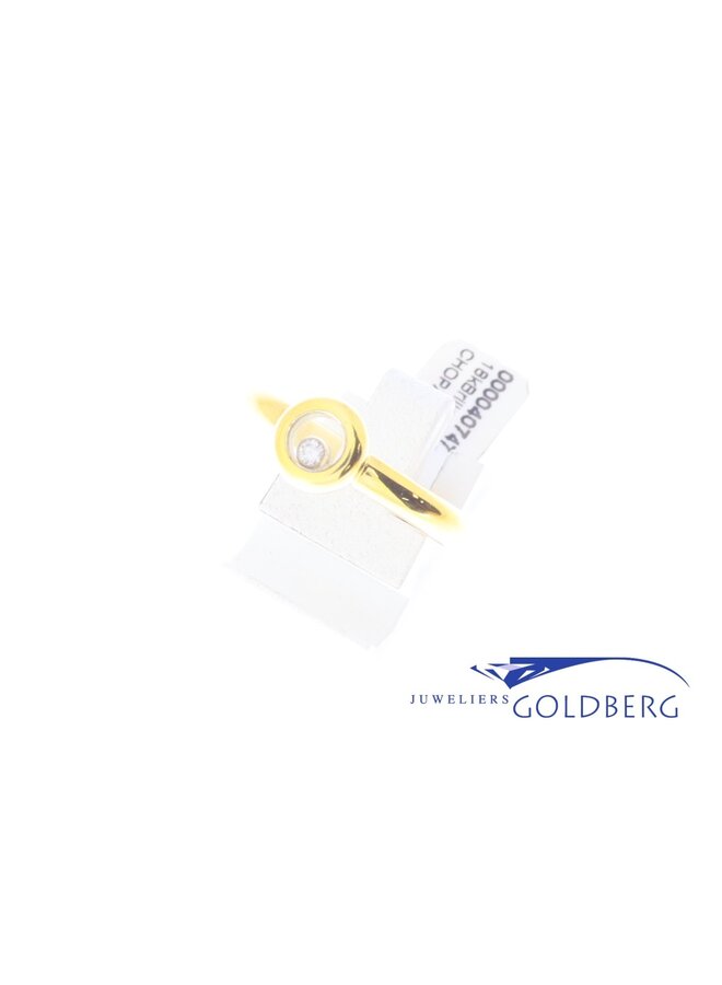 Vintage 18 carat gold Chopard ring with brilliant cut diamond