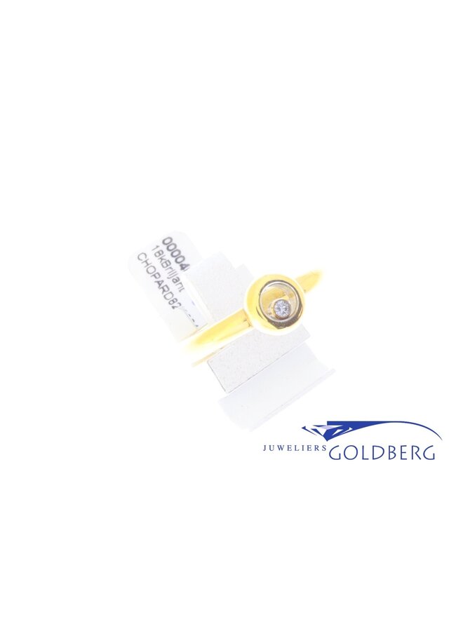 Vintage 18k gouden Chopard ring met briljant geslepen diamant