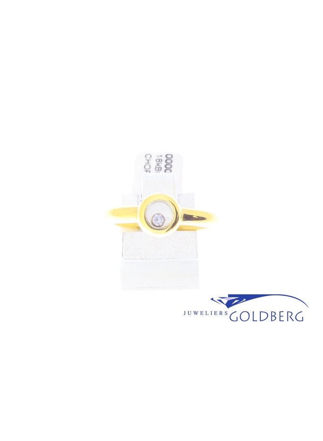 Vintage 18k gouden Chopard ring met briljant geslepen diamant