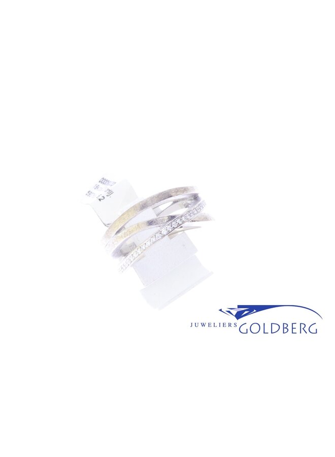 18k witgouden vintage ring met diamant