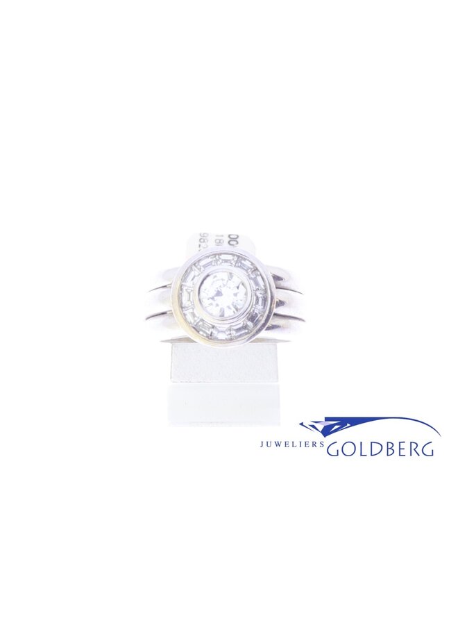 18 vintage carat white gold ring 1.40ct diamond