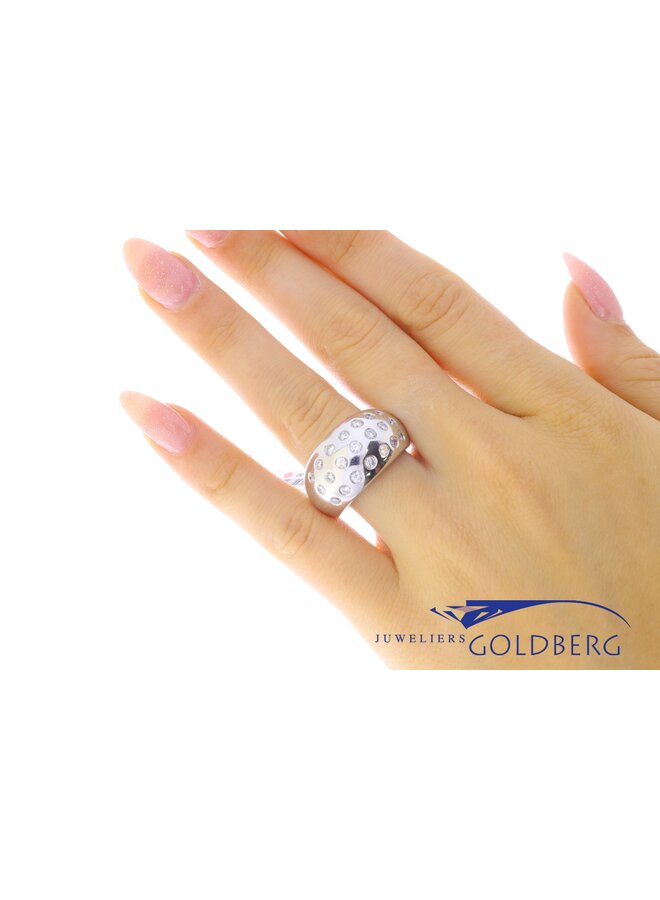 18k vintage witgouden ring 0.96ct briljant