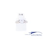 18k white gold solitaire ring with zirconia