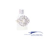 white gold vintage 18k rosette ring with diamonds