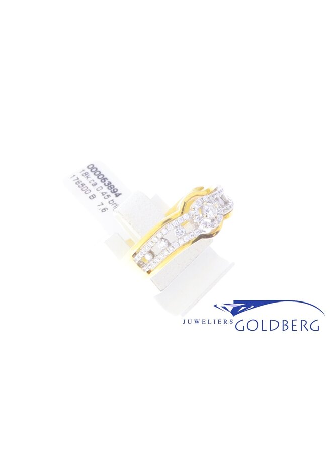 Vintage 18 carat gold ring with ca. 0.45ct brilliant cut diamond