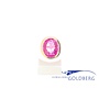 18k signet ring with pink colored stone