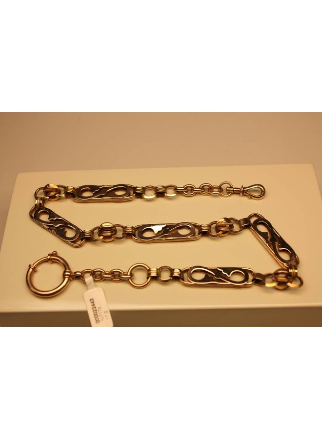 14 carat gold antique Dutch pocket watch chain 1865-1905