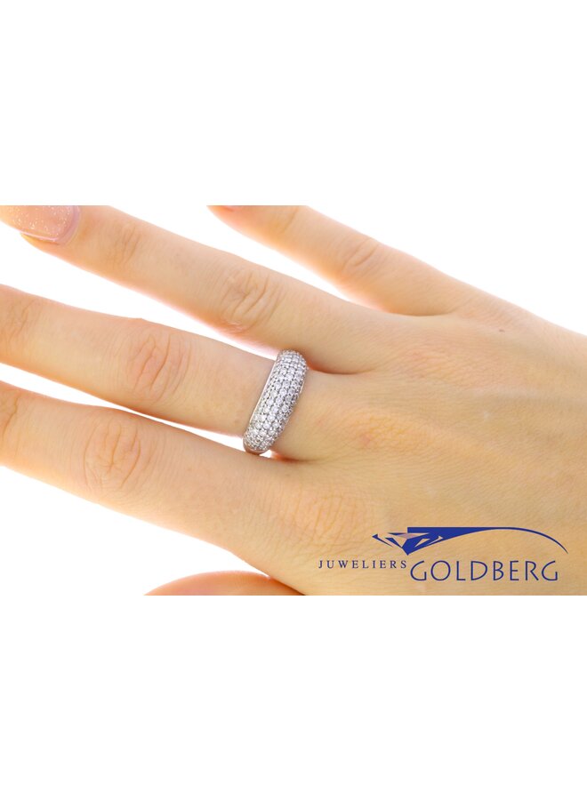 18k witgouden ring met ca. 0.90ct briljant geslepen diamant