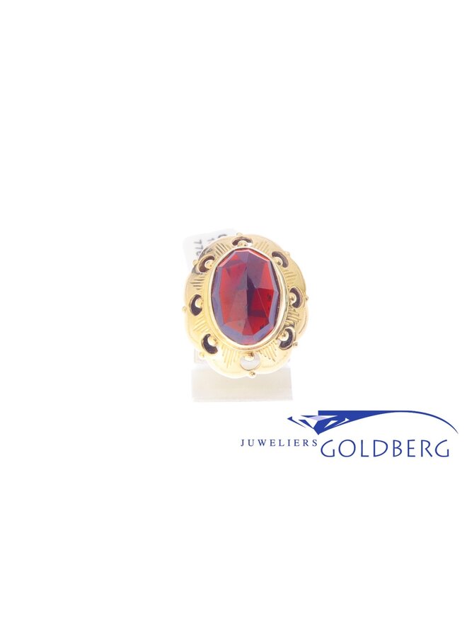 vintage 14k golden ring garnet