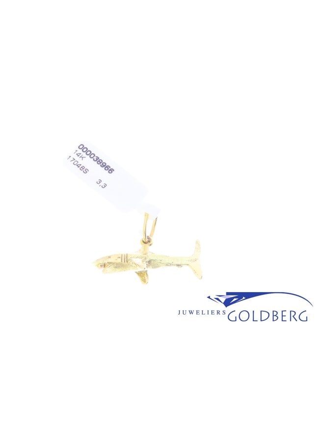 14k gold little shark