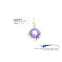 14k vintage gold amethyst diamond pendant