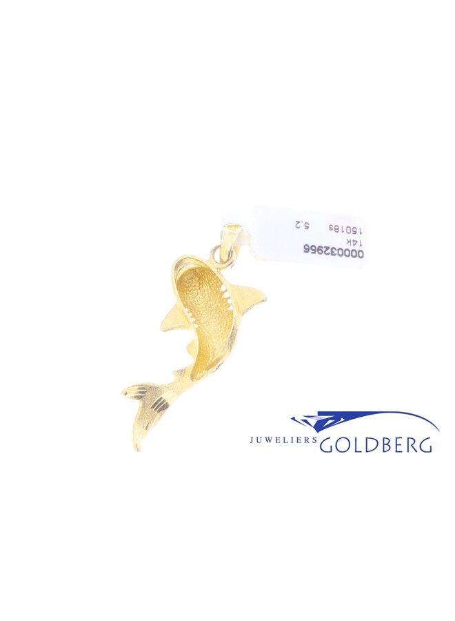 14k gold big shark