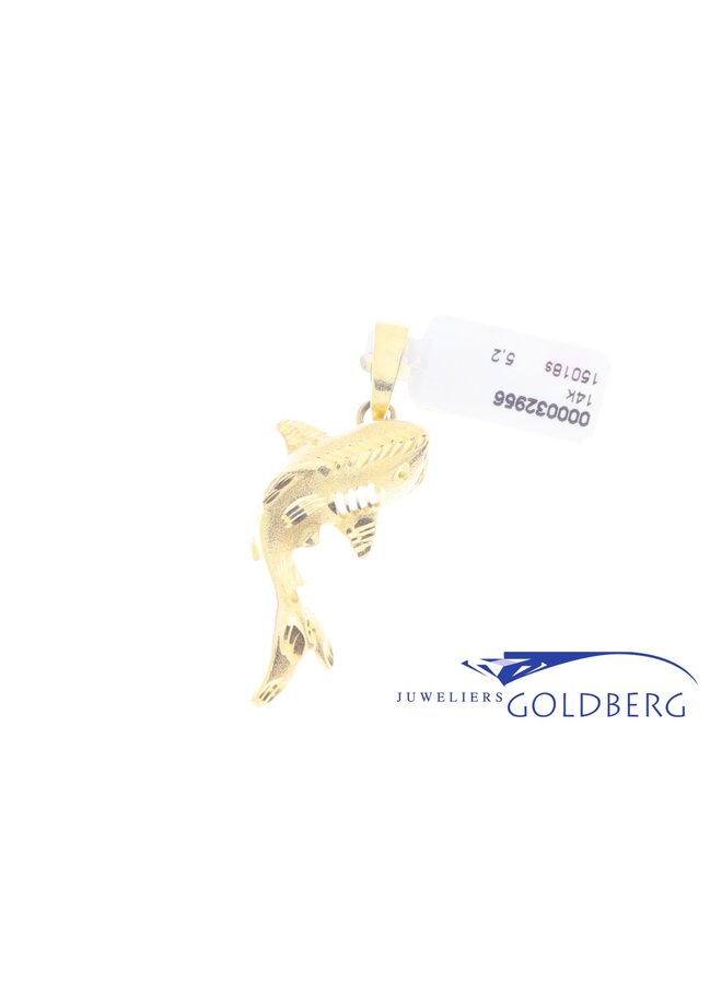 14k gold big shark