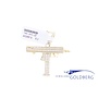 14k gouden "Uzi" hanger met witte zirconia's