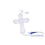 18k white gold cross with diamonds