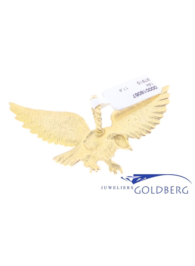 gouden adelaar massieve  14k hanger