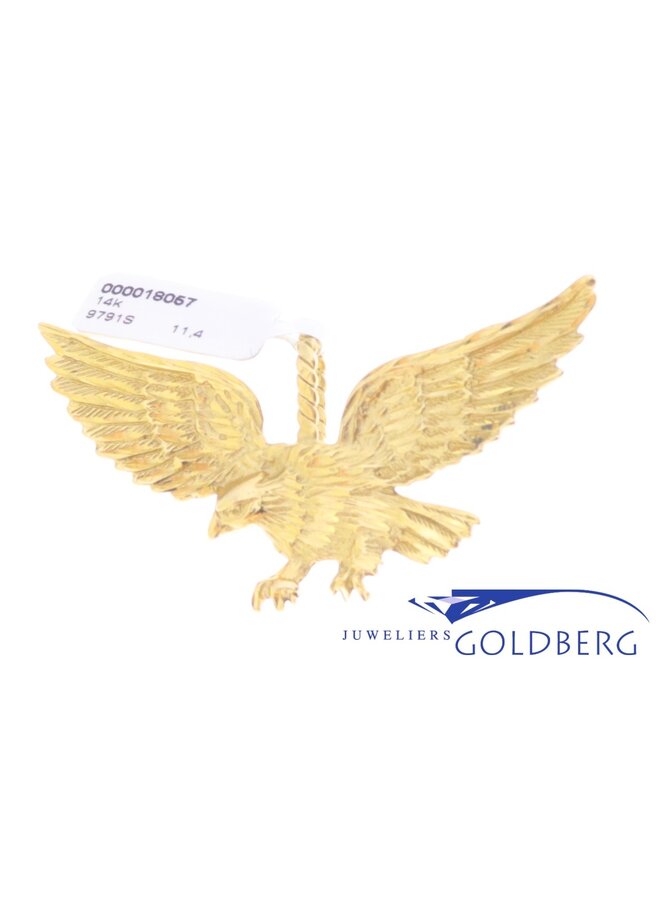 gold eagle solid 14k pendant