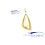 14k gouden hanger met ovaal geslepen prasioliet