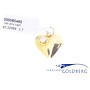 Vintage 14k gouden hartvormige hanger met 1 zirconia
