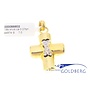 18k gouden vintage kruis 0,07 briljanten