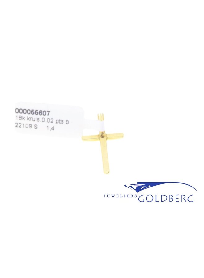 18k Cross Gold Small brilliant 0.02