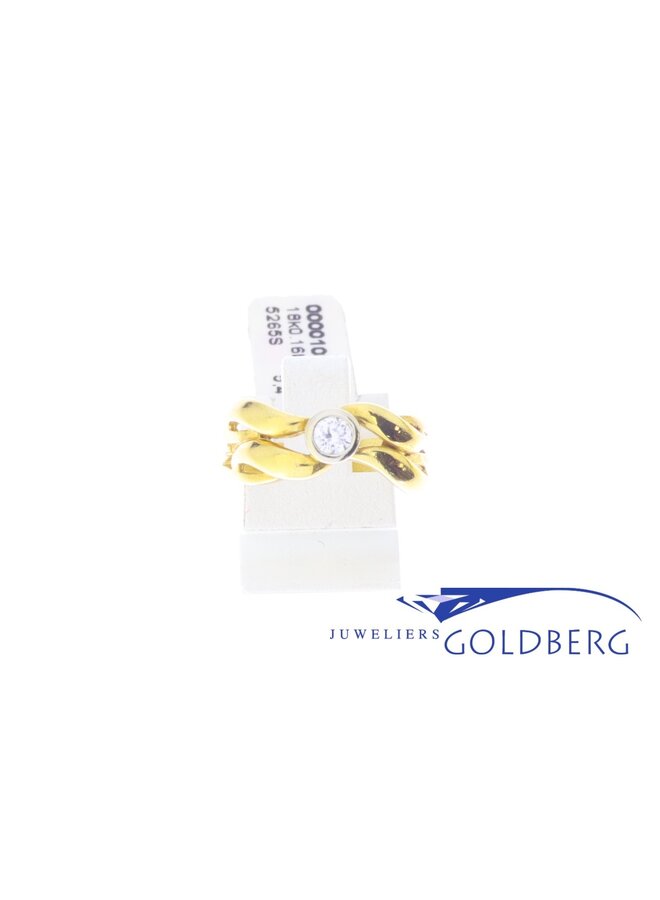 18k gouden vintage ring  diamant