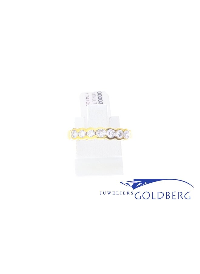 18k gouden Vintage ring  alliance briljanten