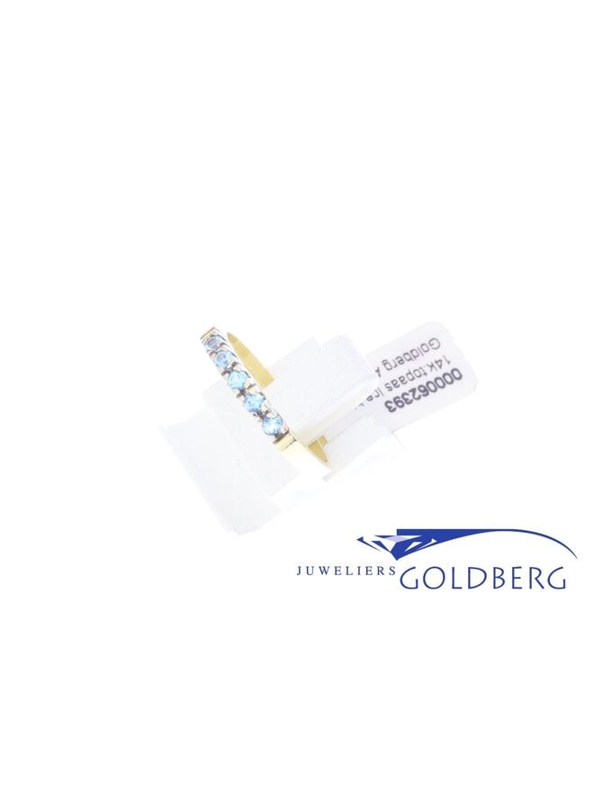 14k gouden ring topaas iceblue