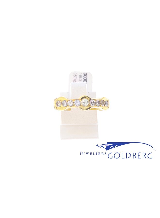 18k gouden vintage ring briljanten