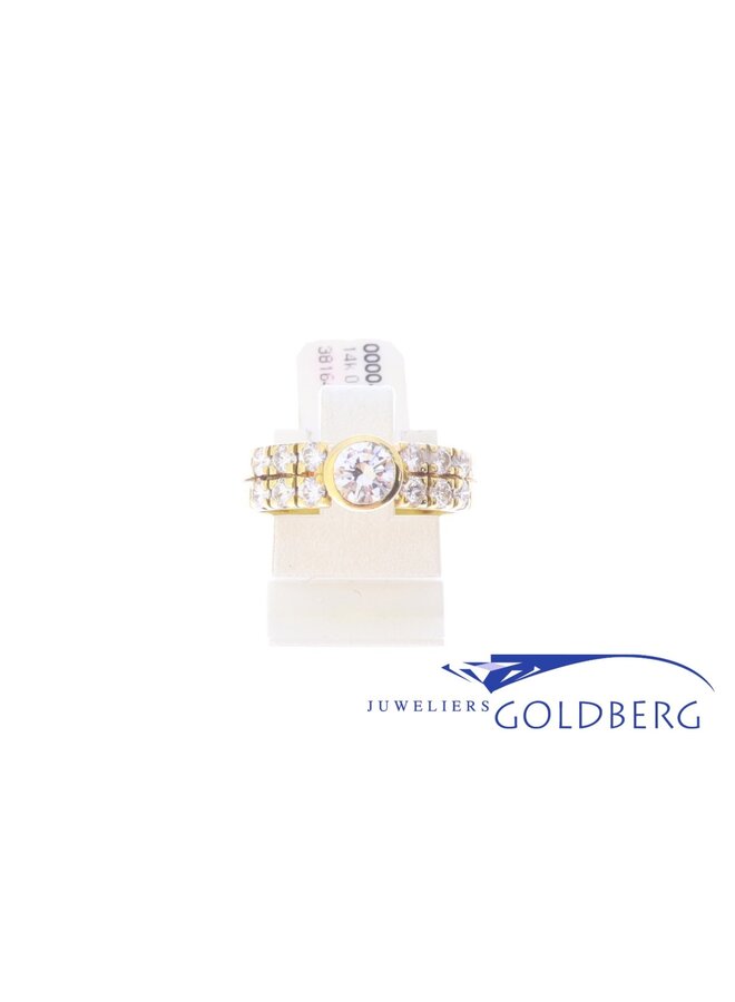 18k gouden vintage ring diamanten