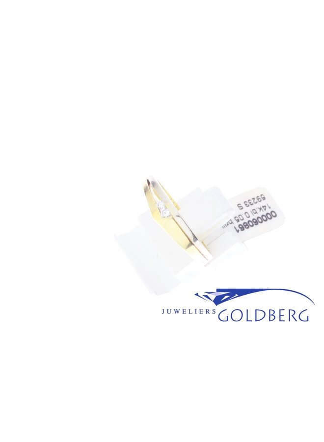 14k bicolor vintage alliance ring gold