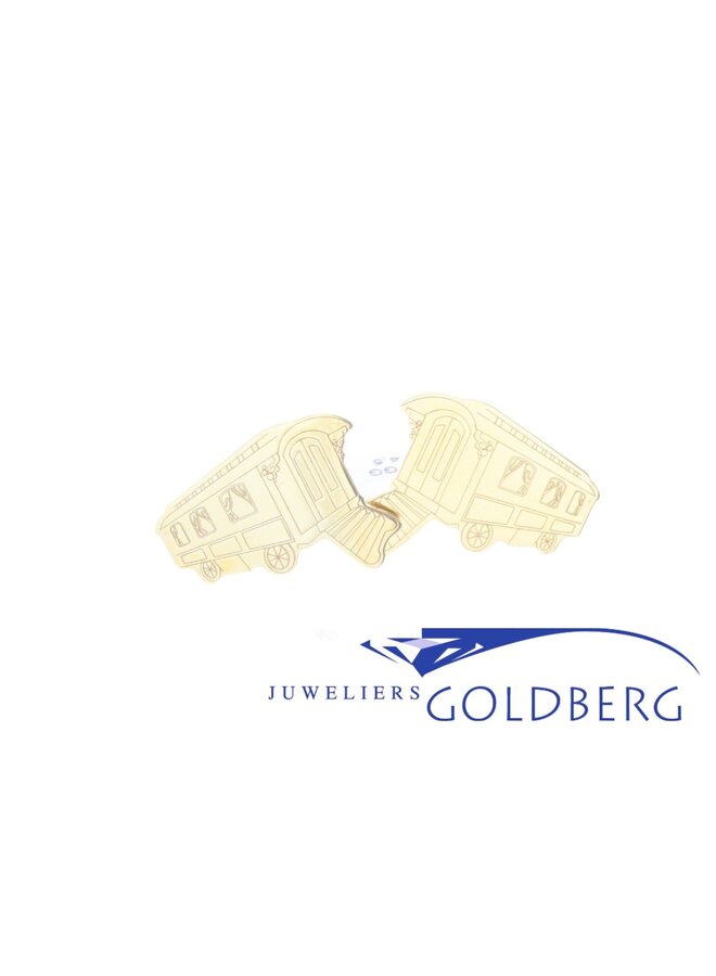 14k yellow gold caravan earrings