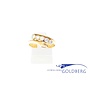 18k gouden vintage slangenring met 5x diamant