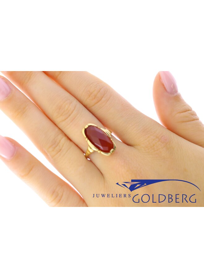 14k vintage ring gold with a carnelian