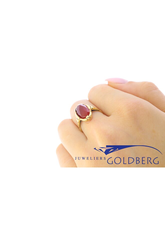 14k vintage ring gold with a carnelian