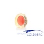 14k gouden vintage ring met bloedkoraal