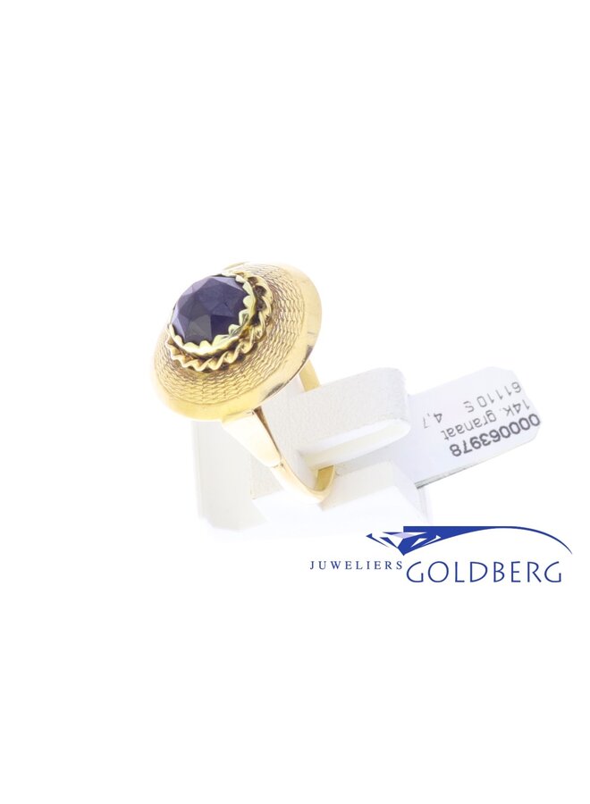 14k gouden vintage ring granaat