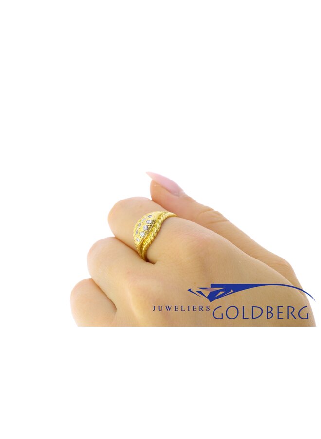 18k gouden vintage ring briljanten