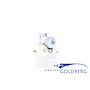 14k witgouden vintage slagring met parels en diamanten