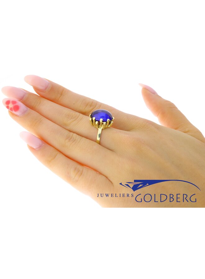 14k gouden vintage ring met amethist