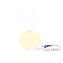 Gouden graveermunt hanger 24mm 14k met ketting