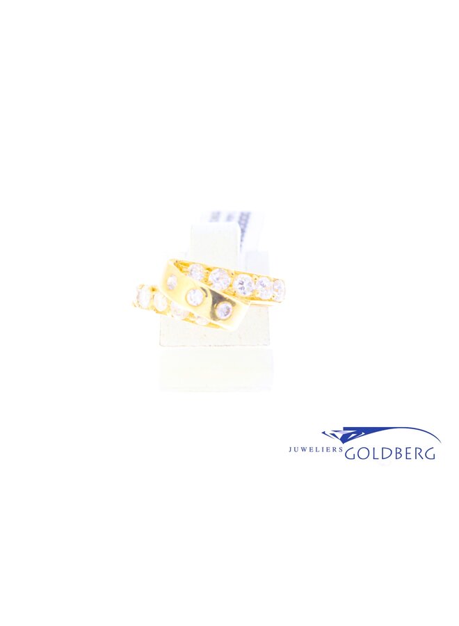 14k gouden vintage ring met zirkonia